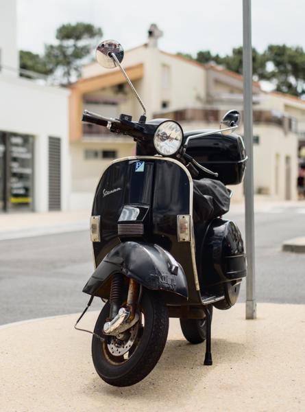A Black Vespa PX in La Palmyre